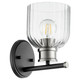 Quorum - 510-1-6965 - One Light Wall Mount - Monarch - Textured Black|Satin Nickel