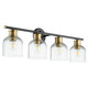 Quorum - 510-4-6980 - Four Light Vanity - Monarch - Textured Black|Aged Brass