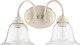 Quorum - 5110-2-170 - Two Light Vanity - Spencer - Persian White|Clear Seeded