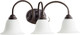 Quorum - 5110-3-186 - Three Light Vanity - Spencer - Oiled Bronze|Satin Opal