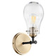 Quorum - 511-1-69 - One Light Wall Mount - Dillinger - Textured Black|Aged Brass