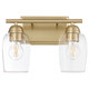 Quorum - 5112-2-80 - Two Light Vanity - Wallinger - Aged Brass