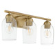 Quorum - 5112-3-80 - Three Light Vanity - Wallinger - Aged Brass