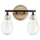 Quorum - 511-2-69 - Two Light Vanity - Dillinger - Textured Black|Aged Brass