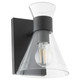 Quorum - 5119-1-259 - One Light Wall Mount - Beldar - Matte Black|Clear Glass