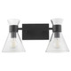 Quorum - 5119-2-259 - Two Light Vanity - Beldar - Matte Black|Clear Glass
