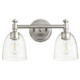 Quorum - 5122-2-265 - Two Light Vanity - Rossington - Satin Nickel|Clear Seeded