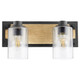 Quorum - 5143-2-69 - Two Light Vanity - 5143 Corner Detail Brackets - Textured Black|Driftwood