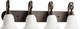 Quorum - 5154-4-186 - Four Light Vanity - Bryant - Oiled Bronze|Satin Opal
