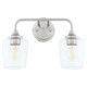 Quorum - 5313-2-65 - Two Light Vanity - Raymond - Satin Nickel Quorum - 5313-2-65 - Two Light Vanity - Raymond - Satin Nickel