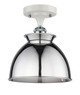 Innovations - 516-1C-WPC-M14-PC - One Light Semi-Flush Mount - Ballston - White Polished Chrome Innovations - 516-1C-WPC-M14-PC - One Light Semi-Flush Mount - Ballston - White Polished Chrome