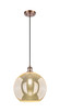 Innovations - 516-1P-AC-G128-12 - One Light Mini Pendant - Ballston - Antique Copper