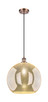 Innovations - 516-1P-AC-G128-14 - One Light Pendant - Ballston - Antique Copper