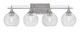 Toltec Lighting - 134-AS-4102 - Four Light Bathroom Lighting - Uptowne - Aged Silver