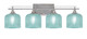 Toltec Lighting - 134-AS-4615 - Four Light Bathroom Lighting - Uptowne - Aged Silver