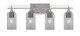 Toltec Lighting - 134-AS-542 - Four Light Bathroom Lighting - Uptowne - Aged Silver