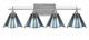 Toltec Lighting - 134-AS-9325 - Four Light Bathroom Lighting - Uptowne - Aged Silver