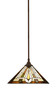Toltec Lighting - 13-BRZ-959 - One Light Pendant - Stem/Square - Bronze