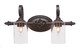 Toltec Lighting - 162-DG-300 - Two Light Bathroom Lighting - Eleganté - Dark Granite