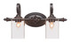 Toltec Lighting - 162-DG-530 - Two Light Bathroom Lighting - Eleganté - Dark Granite