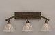 Toltec Lighting - 173-BRZ-7195 - Three Light Bath Bar - Bow - Bronze Toltec Lighting - 173-BRZ-7195 - Three Light Bath Bar - Bow - Bronze
