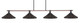 Toltec Lighting - 1744-422-DG - Four Light Bar - Blacksmith - Painted Wood-look Metal & Dark Granite