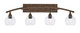 Toltec Lighting - 174-BRZ-4100 - Four Light Bath Bar - Bow - Bronze Toltec Lighting - 174-BRZ-4100 - Four Light Bath Bar - Bow - Bronze