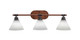 Toltec Lighting - 1753-312 - Three Light Bath Bar - Blacksmith - Painted Wood-look Metal & Dark Granite