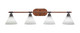 Toltec Lighting - 1754-312 - Four Light Bath Bar - Blacksmith - Painted Wood-Look & Dark Granite