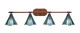Toltec Lighting - 1754-9325 - Four Light Bath Bar - Blacksmith - Painted Wood-look Metal & Dark Granite