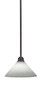 Toltec Lighting - 1761-314 - One Light Mini Pendant - Blacksmith - Painted Wood-Look Metal & Dark Granite
