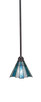 Toltec Lighting - 1761-9325 - One Light Mini Pendant - Blacksmith - Painted Wood-Look Metal & Dark Granite