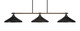 Toltec Lighting - 1763-422-DG - Three Light Island Pendant - Blacksmith - Painted Wood-look Metal & Dark Granite