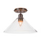 Toltec Lighting - 1767-306 - One Light Semi-Flush Mount - Blacksmith - Painted Wood-look Metal & Dark Granite