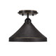 Toltec Lighting - 1767-418-DG - One Light Semi-Flush Mount - Blacksmith - Painted Wood-look Metal & Dark Granite