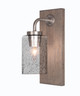 Toltec Lighting - 1771-GPDW-3002 - One Light Wall Sconce - Oxbridge - Graphite & Painted Distressed Wood-look Metal