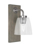 Toltec Lighting - 1771-GPDW-461 - One Light Wall Sconce - Oxbridge - Graphite & Painted Distressed Wood-look Metal