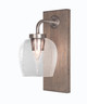 Toltec Lighting - 1771-GPDW-4810 - One Light Wall Sconce - Oxbridge - Graphite & Painted Distressed Wood-look Metal