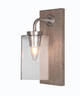 Toltec Lighting - 1771-GPDW-530 - One Light Wall Sconce - Oxbridge - Graphite & Painted Distressed Wood-look Metal
