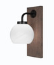 Toltec Lighting - 1771-MBDW-4101 - One Light Wall Sconce - Oxbridge - Matte Black & Painted Distressed Wood-look