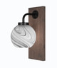 Toltec Lighting - 1771-MBDW-4109 - One Light Wall Sconce - Oxbridge - Matte Black & Painted Distressed Wood-look Metal