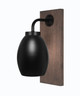 Toltec Lighting - 1771-MBDW-426-MB - One Light Wall Sconce - Oxbridge - Matte Black & Painted Distressed Wood-look Metal