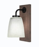 Toltec Lighting - 1771-MBDW-460 - One Light Wall Sconce - Oxbridge - Matte Black & Painted Distressed Wood-look