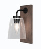 Toltec Lighting - 1771-MBDW-461 - One Light Wall Sconce - Oxbridge - Matte Black & Painted Distressed Wood-look
