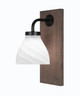 Toltec Lighting - 1771-MBDW-4761 - One Light Wall Sconce - Oxbridge - Matte Black & Painted Distressed Wood-look