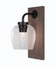Toltec Lighting - 1771-MBDW-4810 - One Light Wall Sconce - Oxbridge - Matte Black & Painted Distressed Wood-look