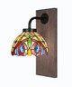 Toltec Lighting - 1771-MBDW-9445 - One Light Wall Sconce - Oxbridge - Matte Black & Painted Distressed Wood-look