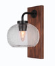 Toltec Lighting - 1771-MBWG-202 - One Light Wall Sconce - Oxbridge - Matte Black & Painted Wood-look Metal