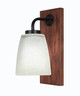 Toltec Lighting - 1771-MBWG-460 - One Light Wall Sconce - Oxbridge - Matte Black & Painted Wood-look Metal