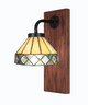 Toltec Lighting - 1771-MBWG-9405 - One Light Wall Sconce - Oxbridge - Matte Black & Painted Wood-look Metal